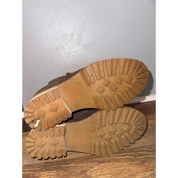 Sbicca Harmonic Brown Boots With Stacked Heel/ Hidden Wedge Size 6.5 - Picture 11 of 16